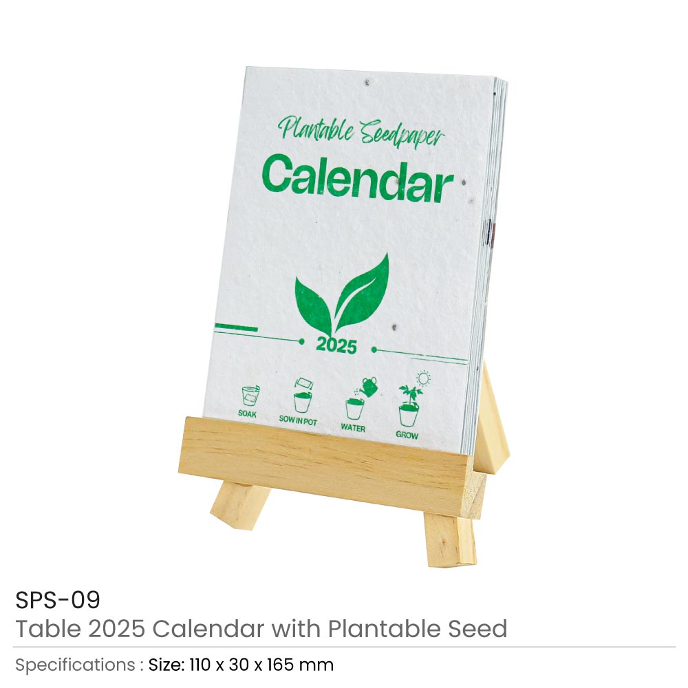 2025 Table Calendars with Plantable Seeds