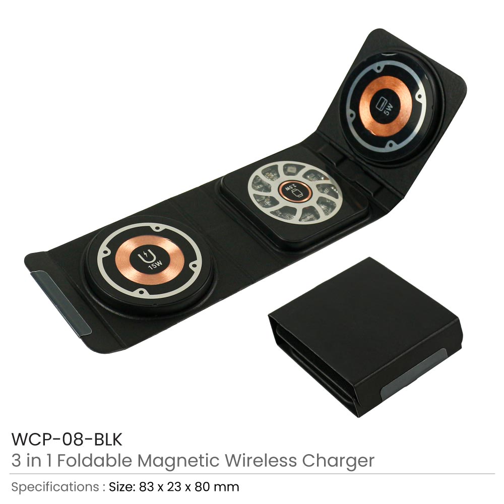 3-in-1 Foldable Wireless Charger for Mobile, iWatch and Earbuds