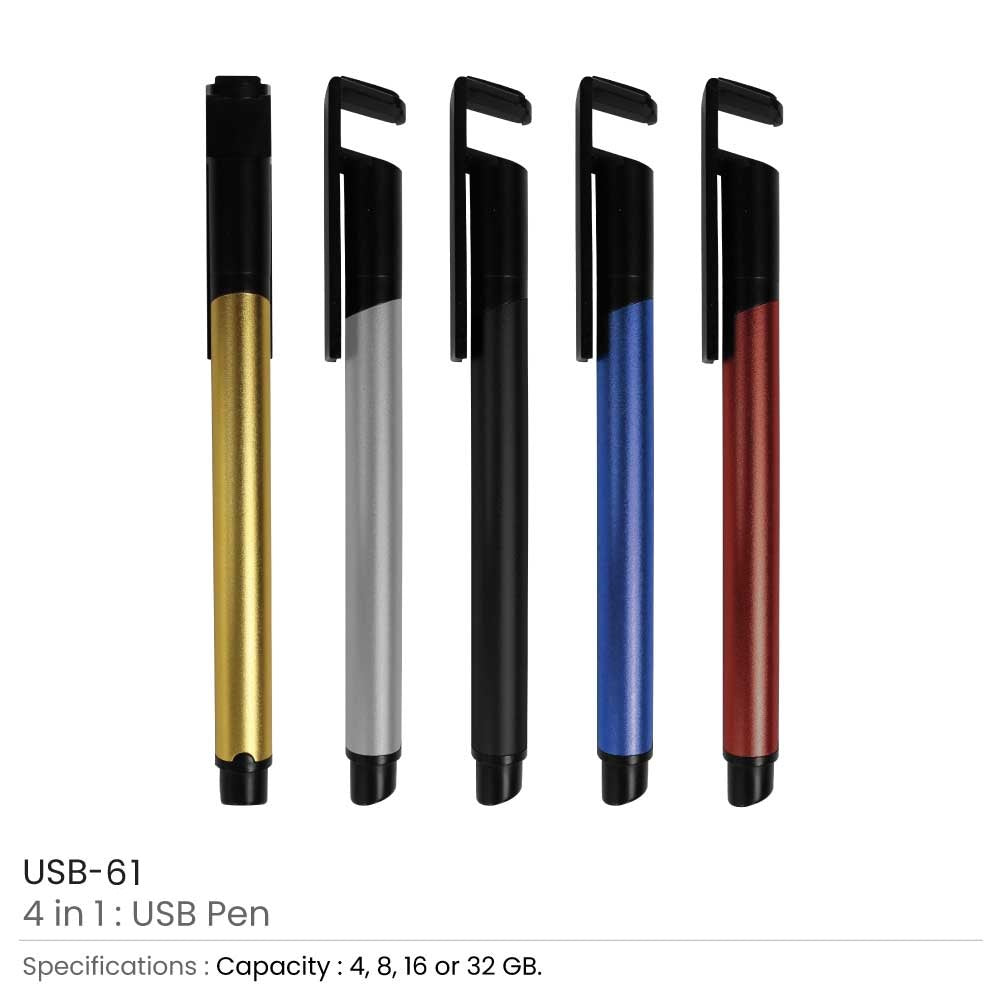 4 in 1 Multi-Functional Pen USB