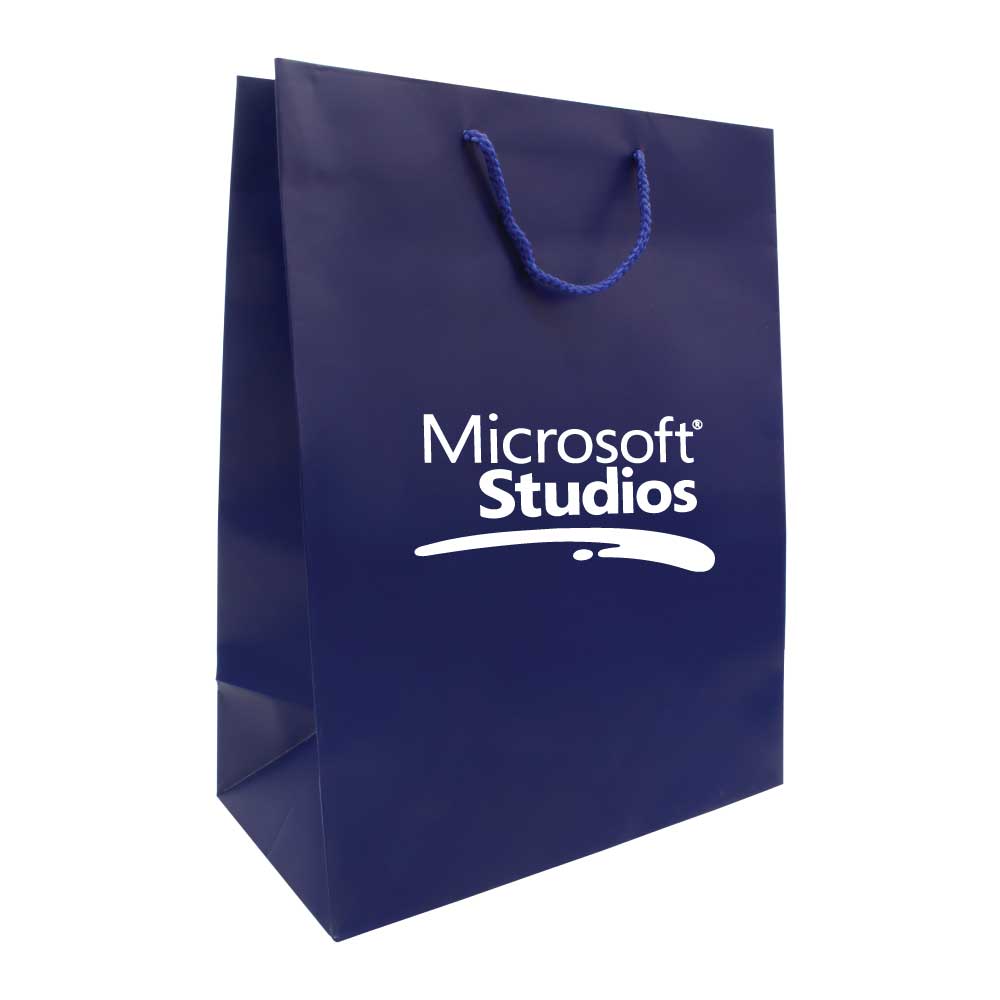 A3 Vertical Blue Paper Shopping Bags