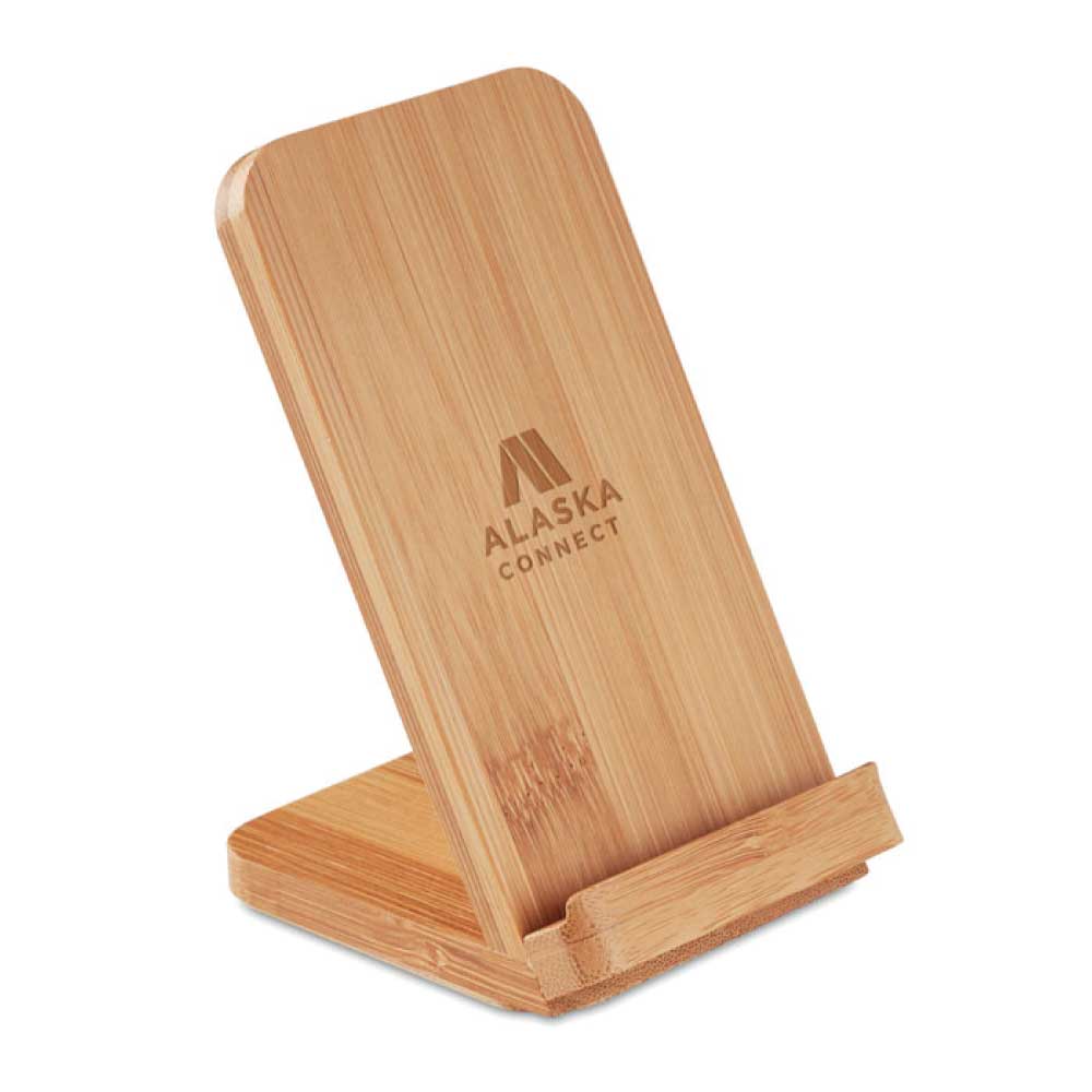 Eco-Friendly Bamboo 10W Wireless Charger Stand