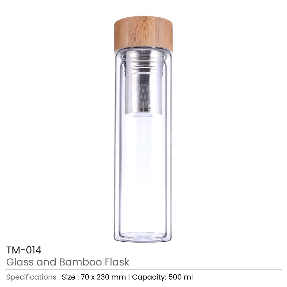 Glass and Bamboo Flask