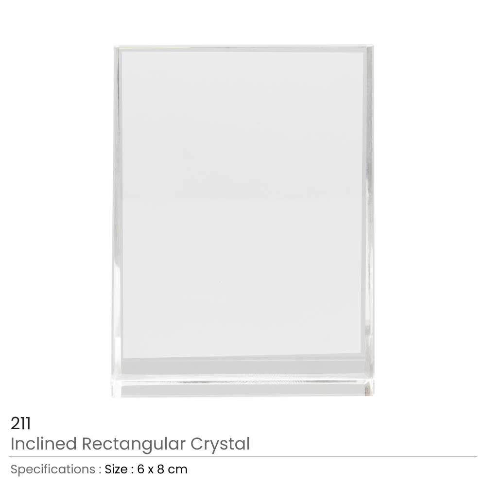 Inclined Rectangular Crystal Awards