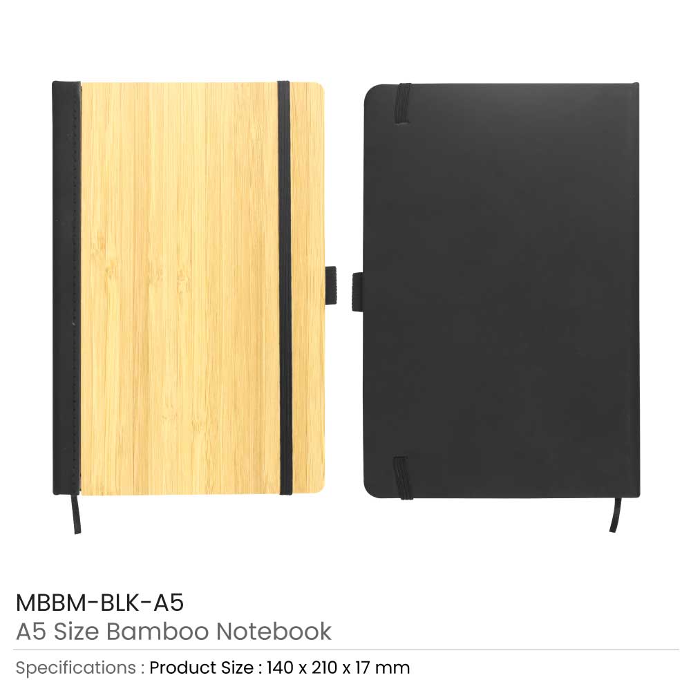 A5 size Bamboo Notebooks