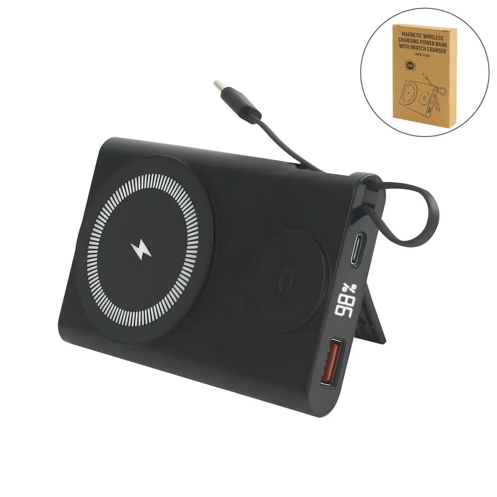 Magnetic Fast Wireless Charging Powerbank, 15W with iWatch Charger