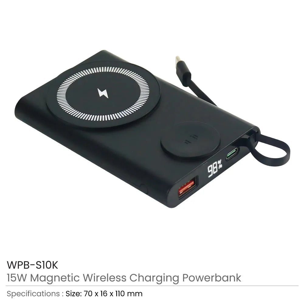 Magnetic Fast Wireless Charging Powerbank, 15W with iWatch Charger