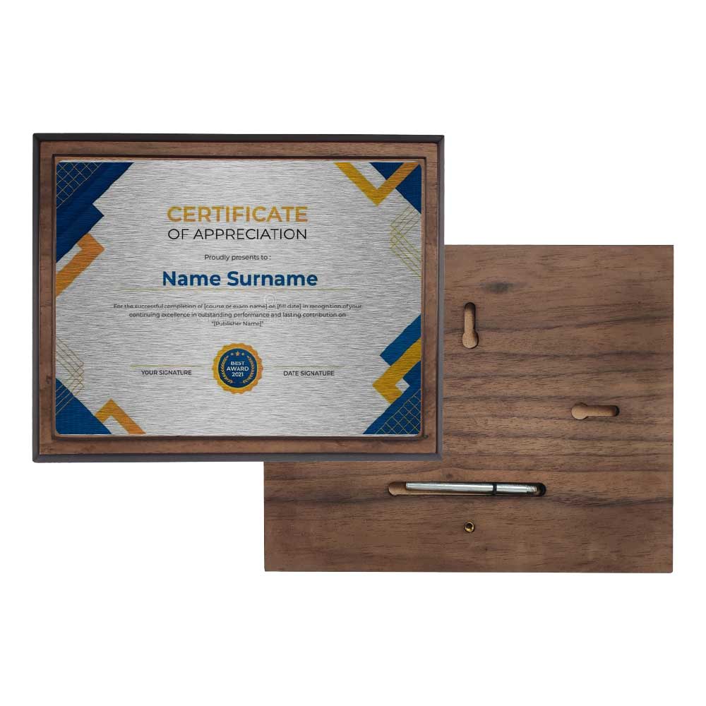 Horizontal Wooden Plaque with Box