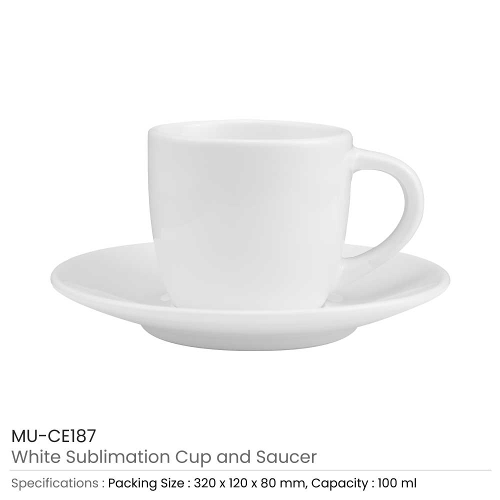 Sublimation Cup and Saucer
