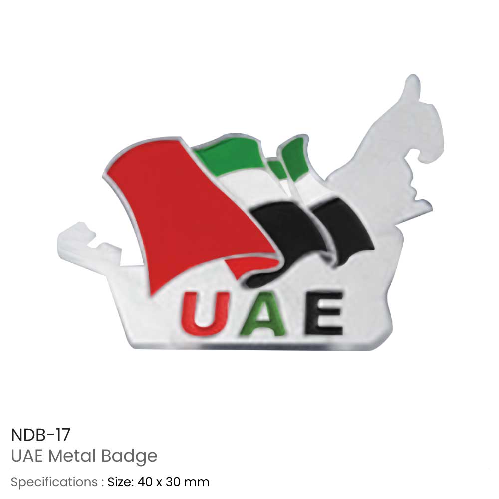 UAE Map Shape Flag Badges