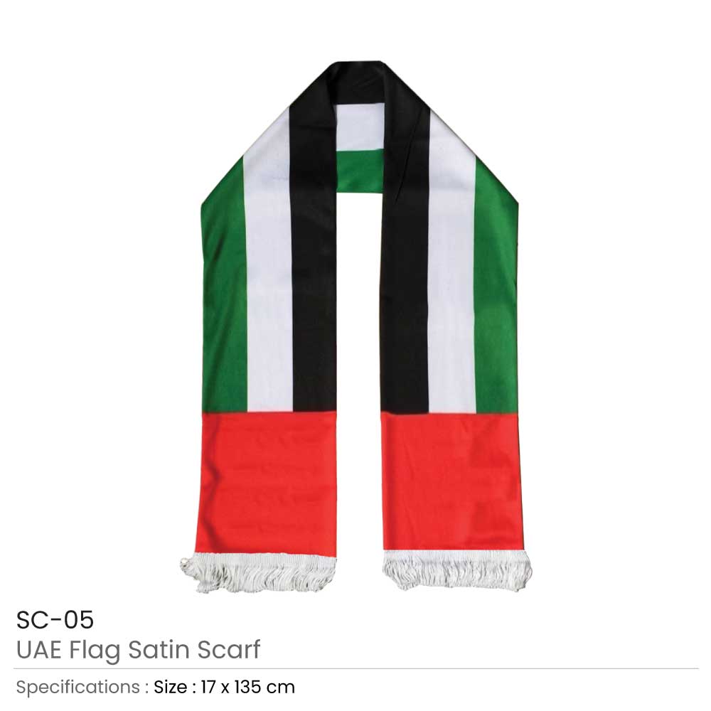 UAE Flag Satin Scarfs