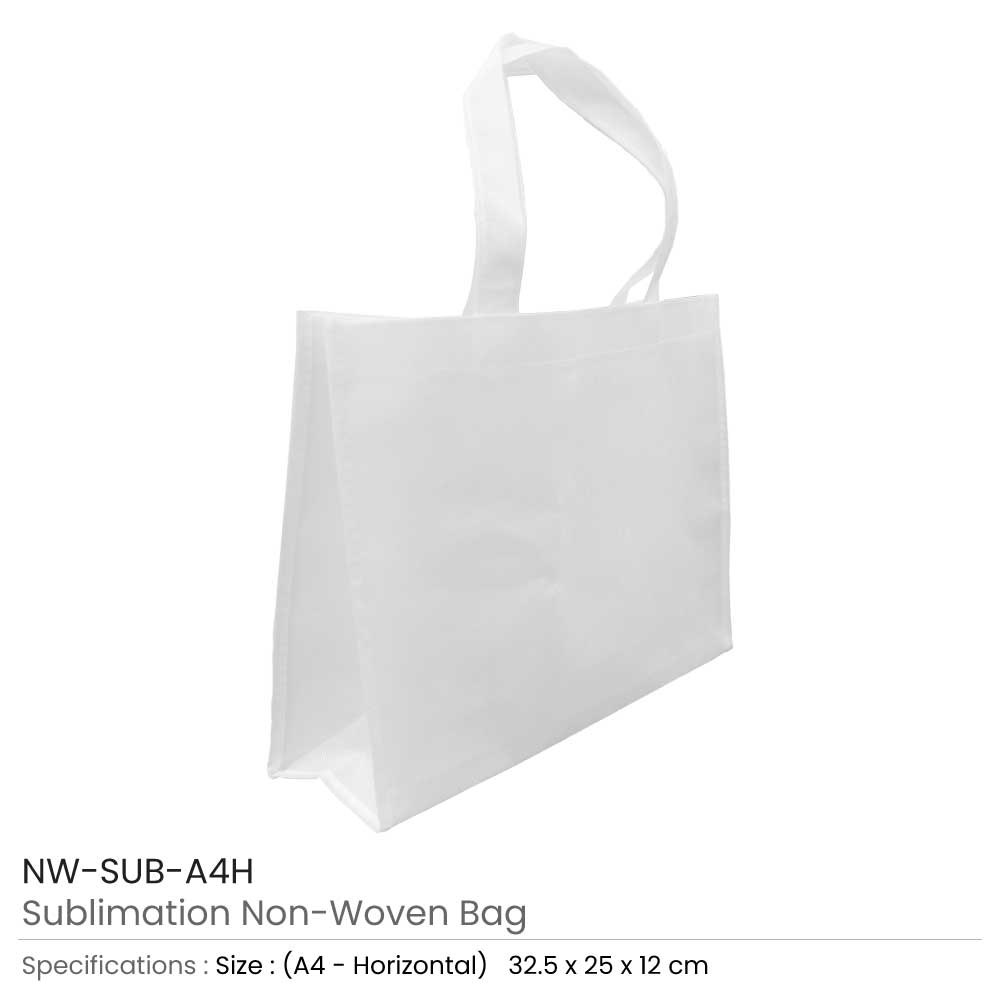 A4 White Non Woven Bags