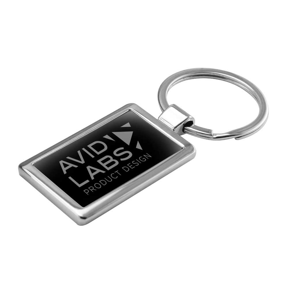 Rectangular Metal Keychains