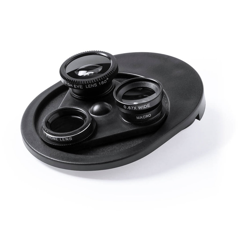 Universal Lens System For Smartphone 4-in-1 Black