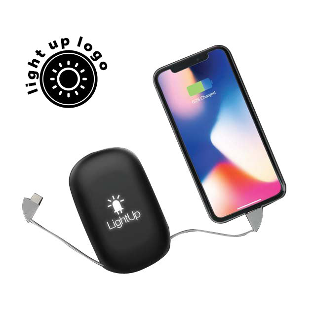 10000mAh Suction Power Bank With Light-Up Logo