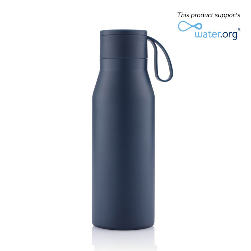 Collection Vacuum Bottle with Loop - 600ml - Navy Blue