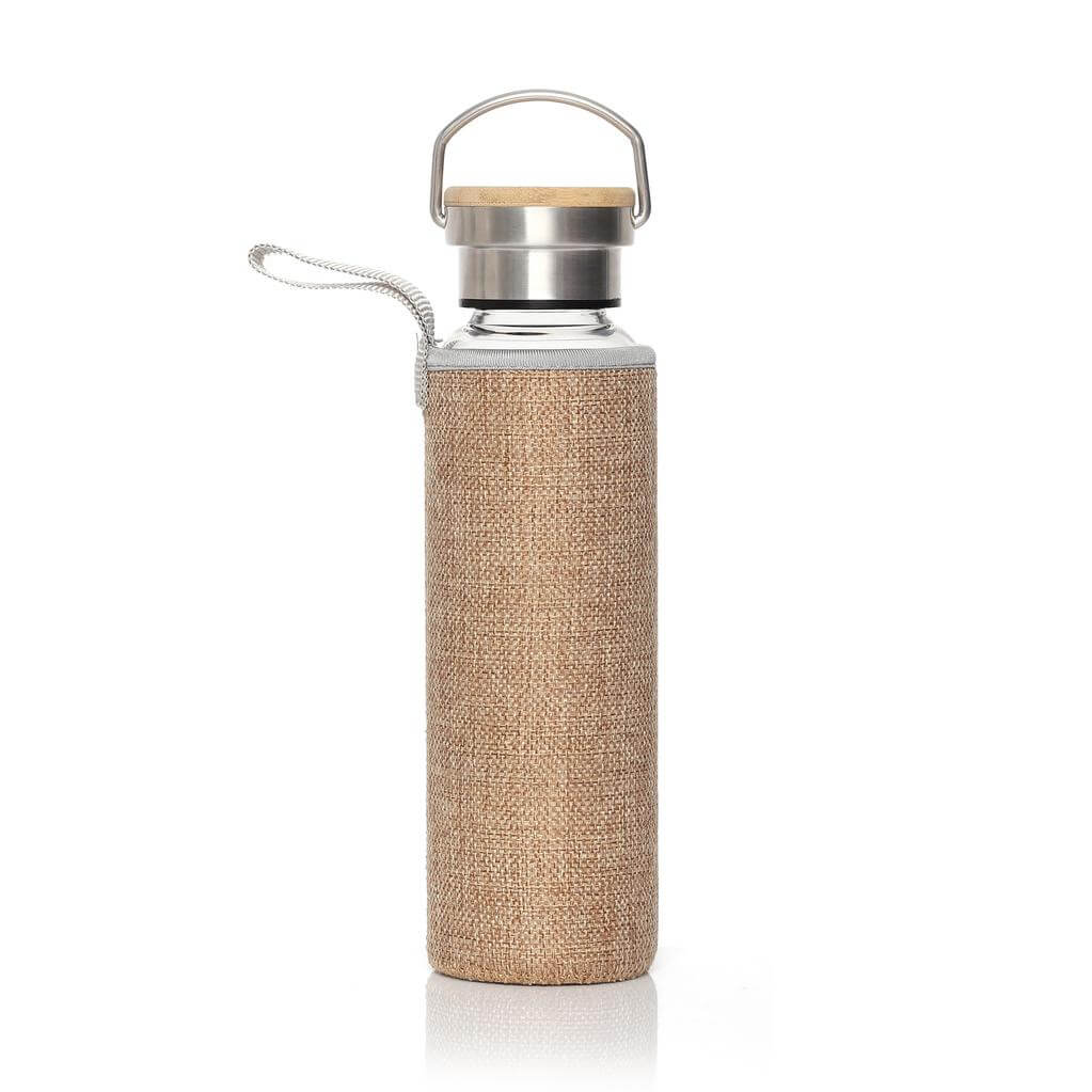 Glass Bottle with Jute Sleeve