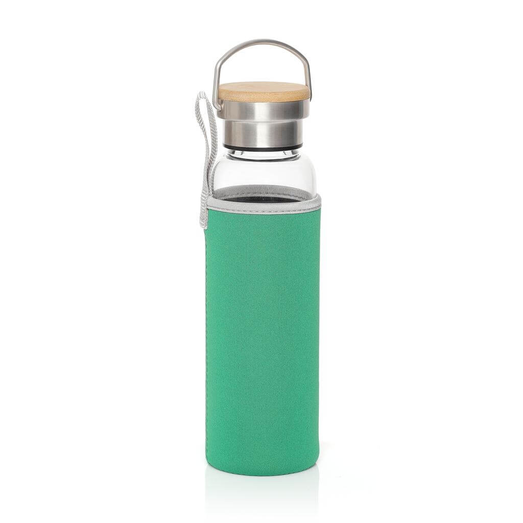 Glass Bottle with Neo Sleeve - Green