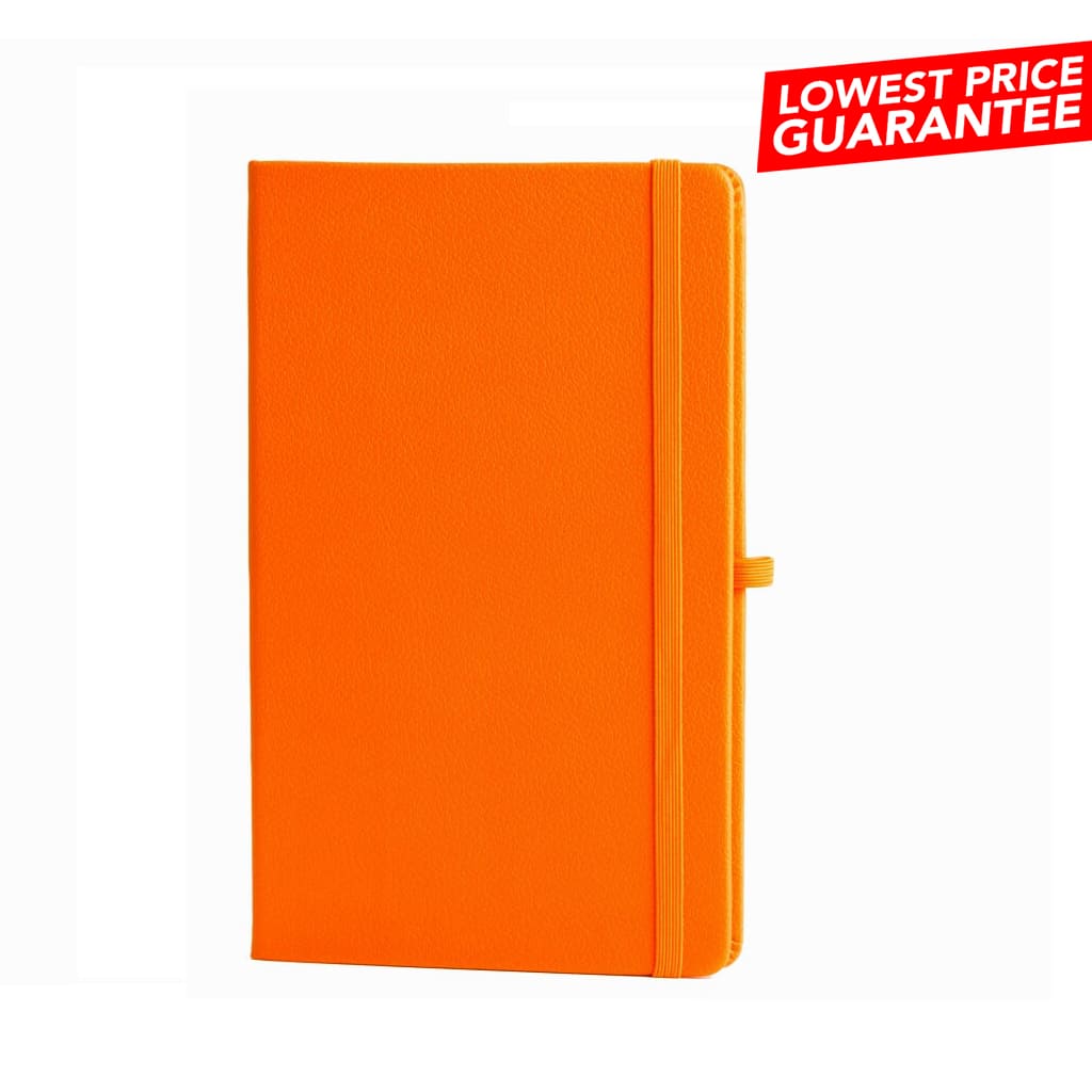A5 Hard Cover Ruled Notebook - Orange