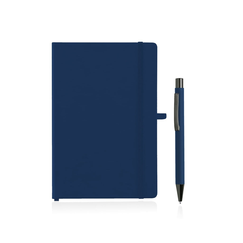 A5 Hard Cover Notebook and Pen Set - Navy
