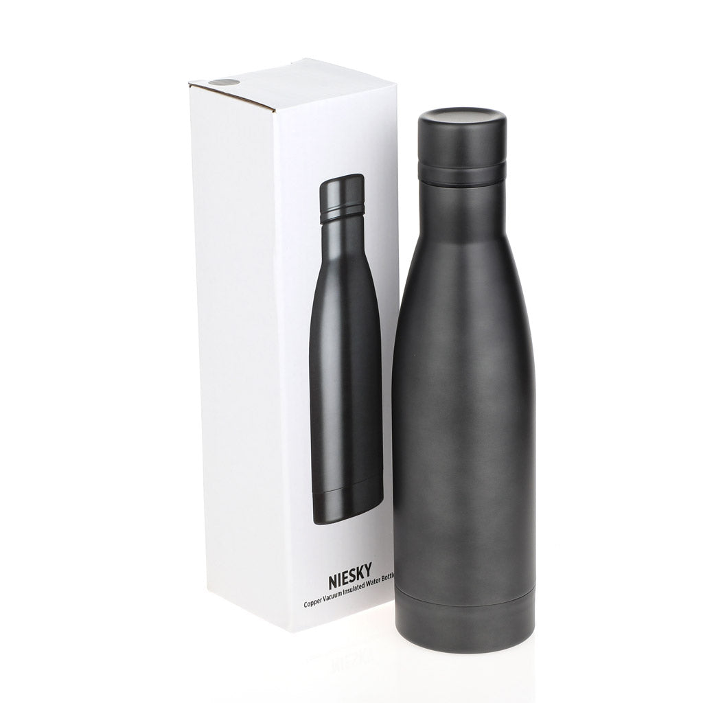Copper Vacuum Insulated Double Wall Water Bottle - Titanium