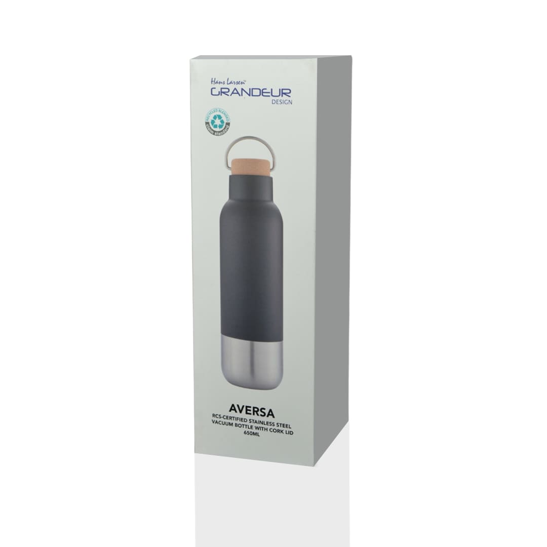 Recycled Stainless Steel Insulated Water Bottle - Black