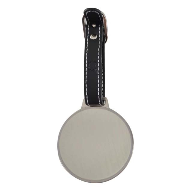 Metal Luggage Tag With Leather Strap in a Tin Box