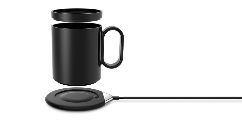 Smart Mug Warmer with Wireless Charger - Black