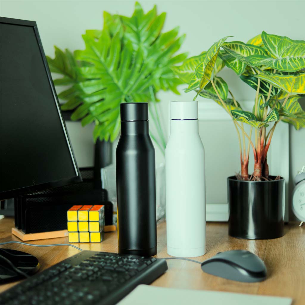 Double Wall Water Bottle - White