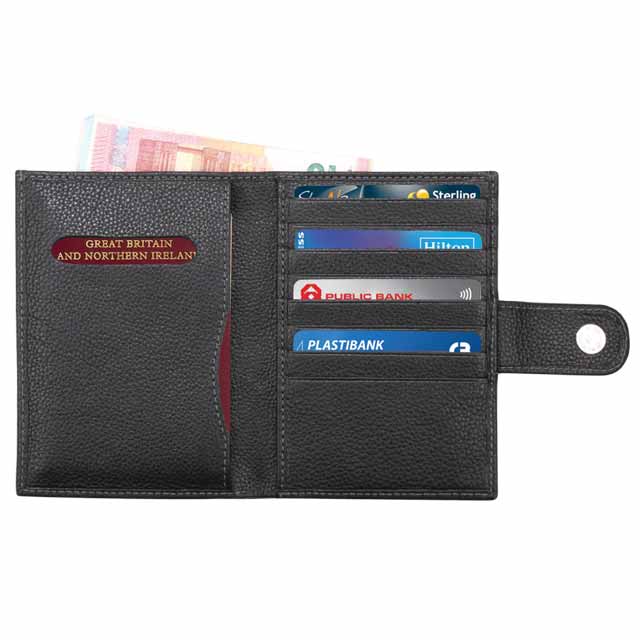 Anti-microbial Genuine Leather Passport Cover