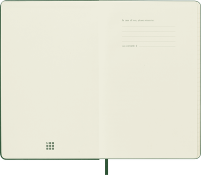 Large Ruled Hard Cover Notebook - Myrtle Green