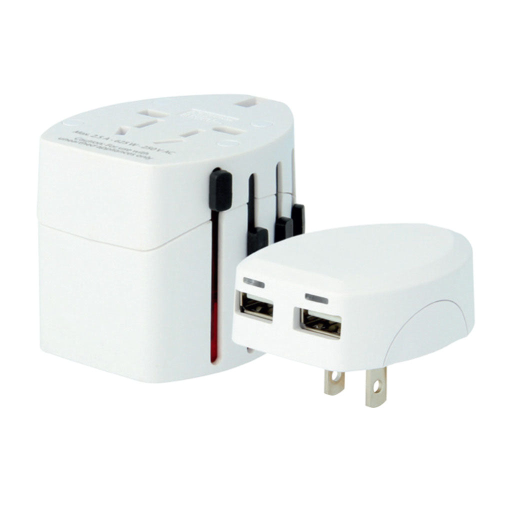 Compact Travel Adapter with dual USB