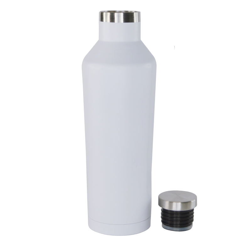 Double Wall Stainless Steel Water Bottle - White