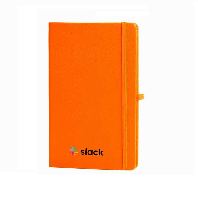A5 Hard Cover Ruled Notebook - Orange