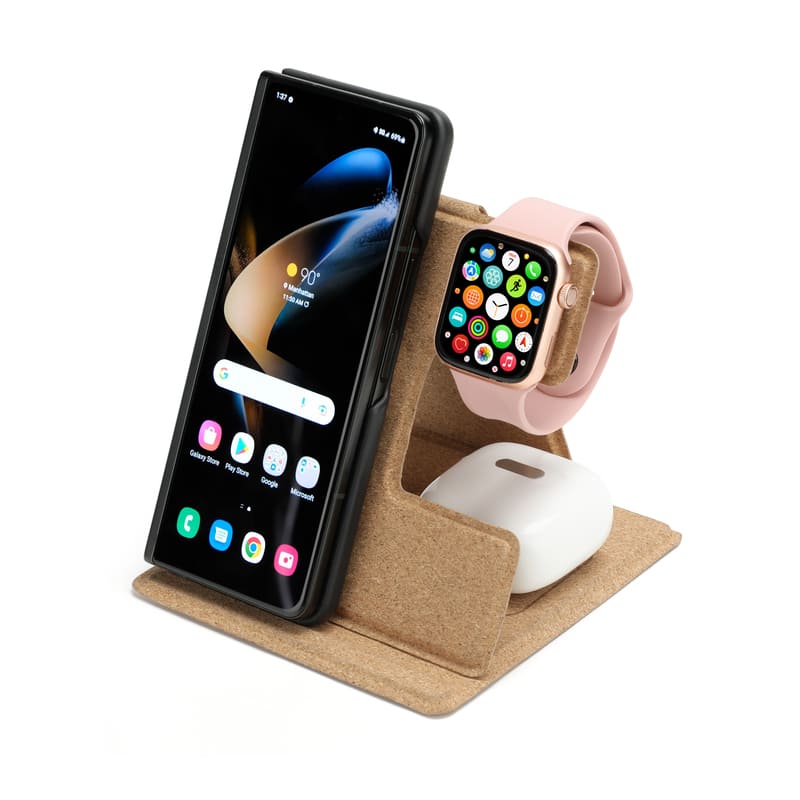 3 in 1 Foldable Cork Wireless Charger
