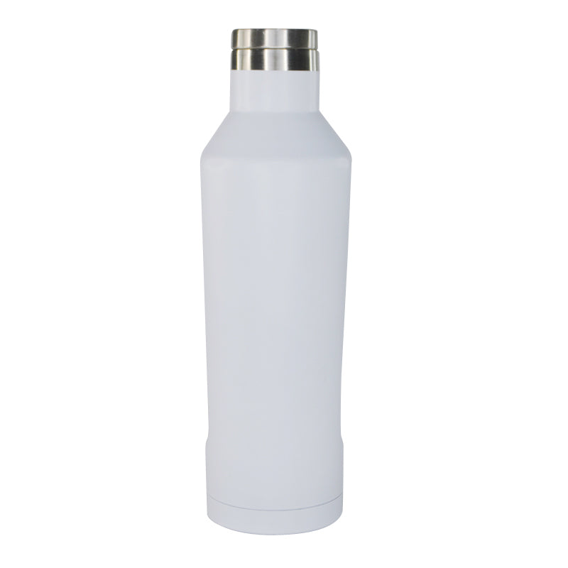 Double Wall Stainless Steel Water Bottle - White
