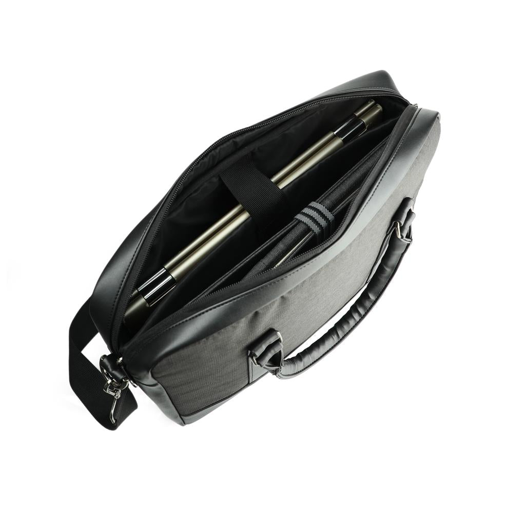 15" Laptop Bag in Fabric & PU