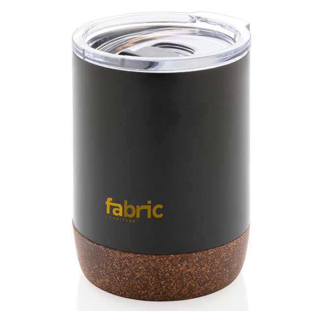 Vacuum Mug With Cork Base - Black