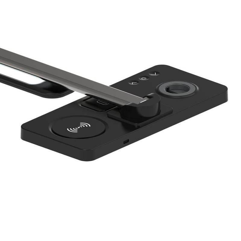 Wireless Charger with Desk Lamp 3 in 1 - Black