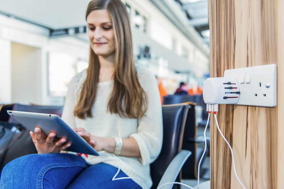 Compact Travel Adapter with dual USB