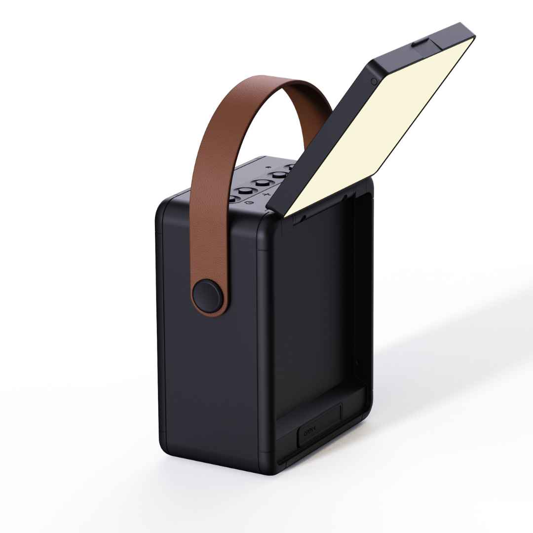 Recycled Solar Speaker & Lamp - Black