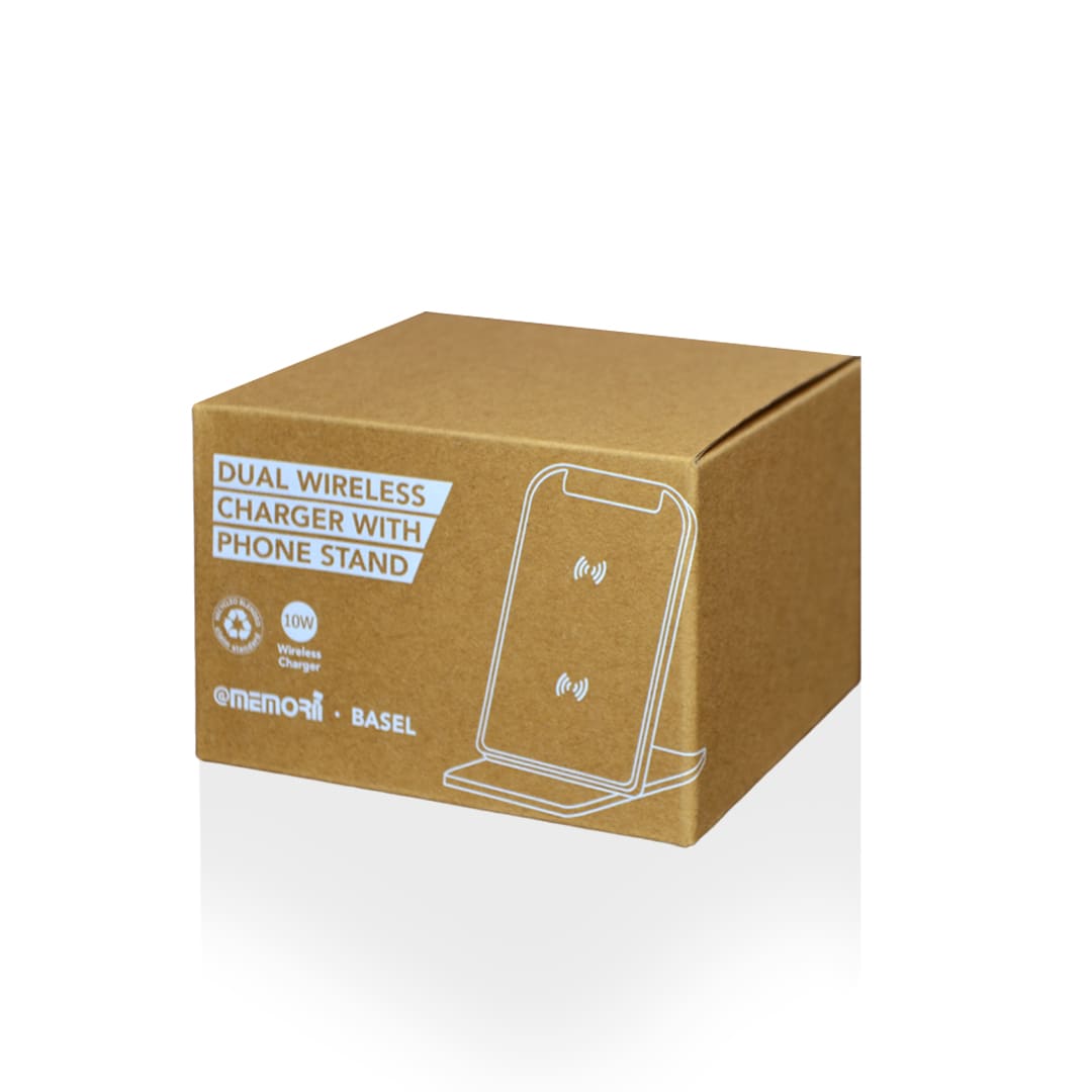 Recycled 10W Wireless Charger Phone Stand - White