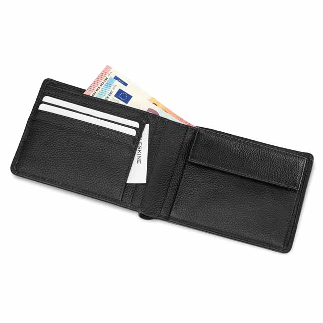 Classic Match Genuine Leather Wallet - Black