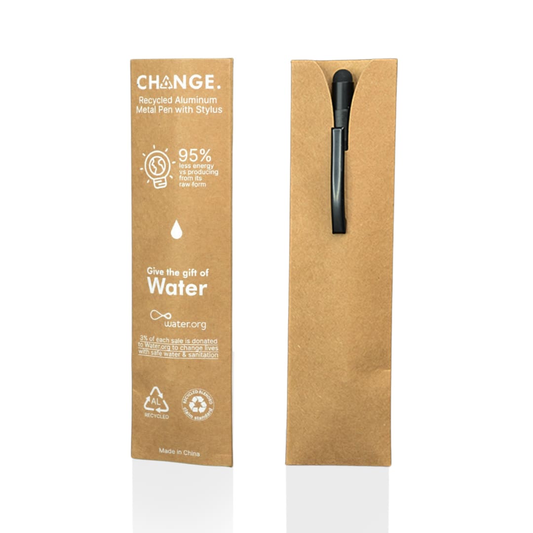 Recycled Aluminum Ball Pen - Black