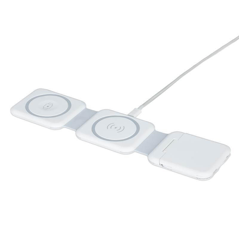 2 in 1 Wireless Charger with Multi Cable Set - White