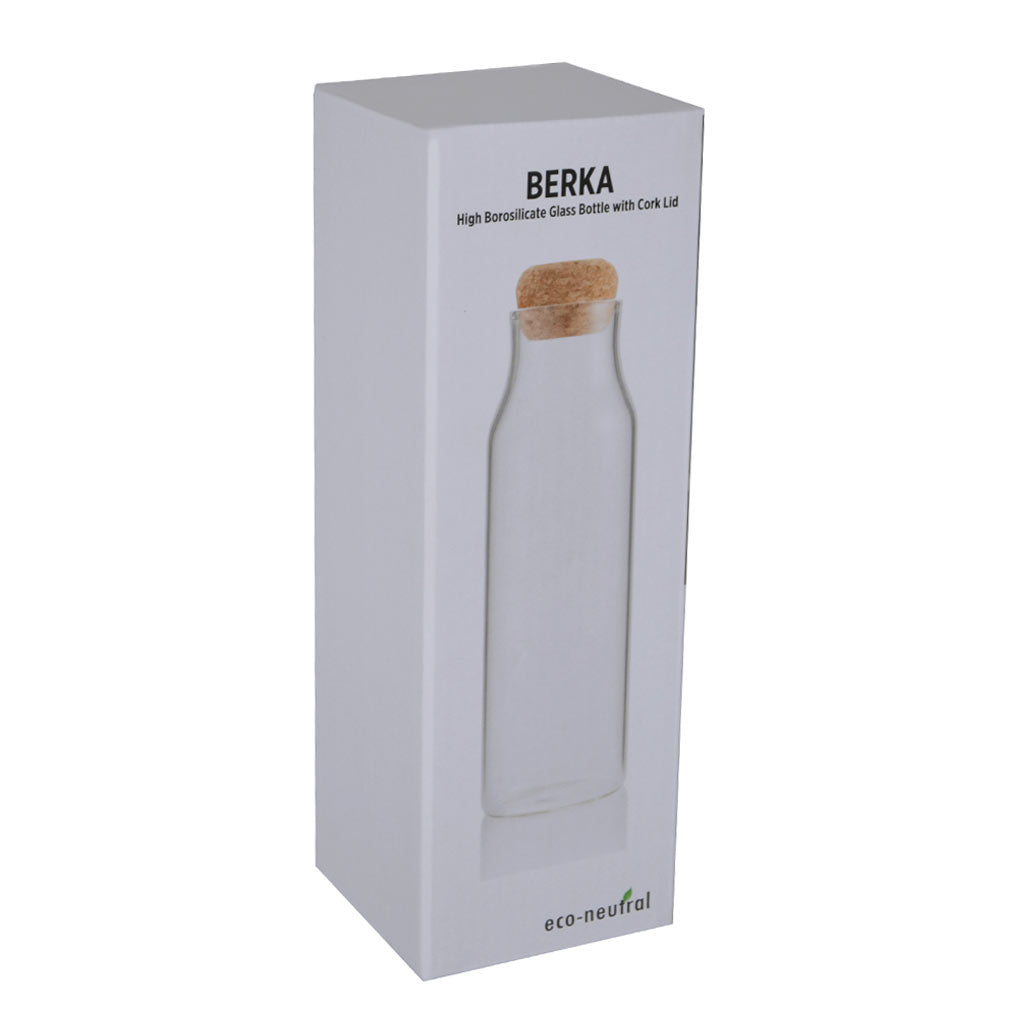 Glass Bottle with Cork Lid - 600ml