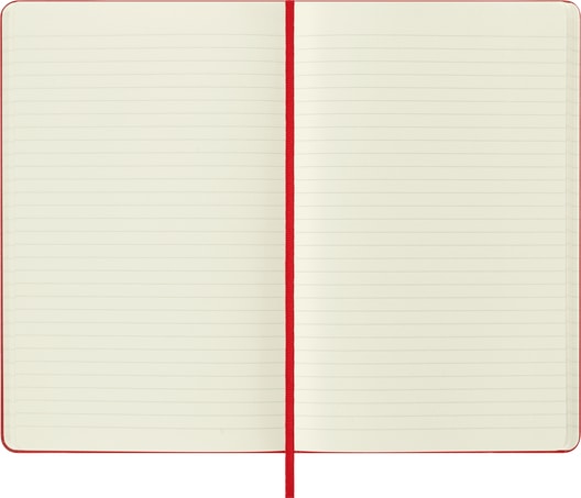 Large Ruled Hard Cover Notebook - Scarlet Red