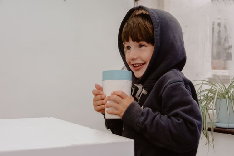 Circular Cup Cream & Faraway Blue 12oz