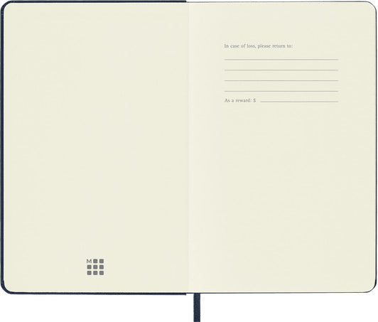 Medium Ruled Hard Cover Notebook - Prussian Blue