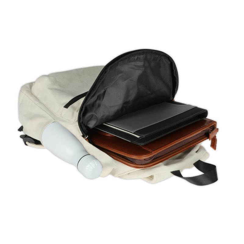 Canvas Backpack - Beige/Tan