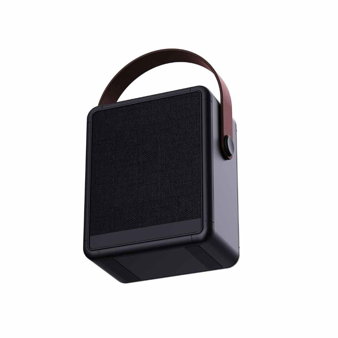 Recycled Solar Speaker & Lamp - Black